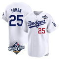 Kooe LA.Dodgers #25 Tommy Edman Player White World Series Limited Home Stitched Jerseys