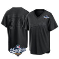 Kooe LA.Dodgers #34 Fernando Valenzuela Player Black World Series Pitch Fashion T-shirt Stitched Jerseys