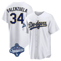 Kooe LA.Dodgers #34 Fernando Valenzuela Player Gold White World Series Meet 2026 Collection Stadium Game Stitched Jerseys