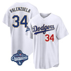 Kooe LA.Dodgers #34 Fernando Valenzuela Player Gold White World Series Meet 2026 Collection Stadium Limited Stitched Jerseys