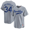 Kooe LA.Dodgers #34 Fernando Valenzuela Player Gray Game Limited Home Stitched Jerseys