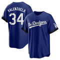 Kooe LA.Dodgers #34 Fernando Valenzuela Player Royal City Connect Home Game Stitched Jerseys