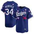 Kooe LA.Dodgers #34 Fernando Valenzuela Player Royal Tokyo Series Vapor Premier Limited Stitched Jerseys