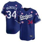 Kooe LA.Dodgers #34 Fernando Valenzuela Player Royal Tokyo Series Vapor Premier Limited Stitched Jerseys