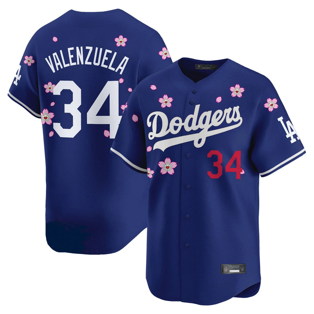 Kooe LA.Dodgers #34 Fernando Valenzuela Player Royal Tokyo Series Vapor Premier Limited Stitched Jerseys