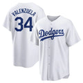 Kooe LA.Dodgers #34 Fernando Valenzuela Player White Game Home Stitched Jerseys