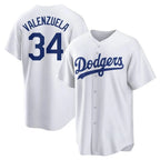 Kooe LA.Dodgers #34 Fernando Valenzuela Player White Game Home Stitched Jerseys
