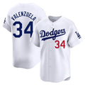 Kooe LA.Dodgers #34 Fernando Valenzuela Player White Limited Home Stitched Jerseys