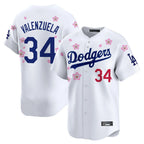 Kooe LA.Dodgers #34 Fernando Valenzuela Player White Tokyo Series Vapor Premier Limited Stitched Jerseys