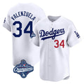 Kooe LA.Dodgers #34 Fernando Valenzuela Player White World Series Meet Limited Home Stitched Jerseys