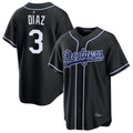 Kooe LA.Dodgers #3 Edwin D¨ªaz Player Black Carbon Limited Home Stitched Jerseys