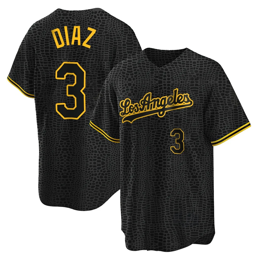 Kooe LA.Dodgers #3 Edwin D¨ªaz Player Black Gold Limited Home Stitched Jerseys
