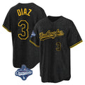 Kooe LA.Dodgers #3 Edwin D¨ªaz Player Black Gold World Series Meet Limited Home Stitched Jerseys