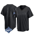 Kooe LA.Dodgers #3 Edwin D¨ªaz Player Black World Series Meet Pitch Fashion T-shirt Stitched Jerseys