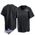 Kooe LA.Dodgers #3 Edwin D¨ªaz Player Black World Series Pitch Fashion T-shirt Stitched Jerseys