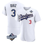 Kooe LA.Dodgers #3 Edwin D¨ªaz Player Gold White World Series 2026 Collection Stadium Limited Elite Stitched Jerseys