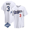 Kooe LA.Dodgers #3 Edwin D¨ªaz Player Gold White World Series Meet 2026 Collection Stadium Limited Stitched Jerseys