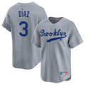 Kooe LA.Dodgers #3 Edwin D¨ªaz Player Gray Game Limited Home Stitched Jerseys
