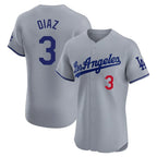 Kooe LA.Dodgers #3 Edwin D¨ªaz Player Gray Limited Elite Home Stitched Jerseys