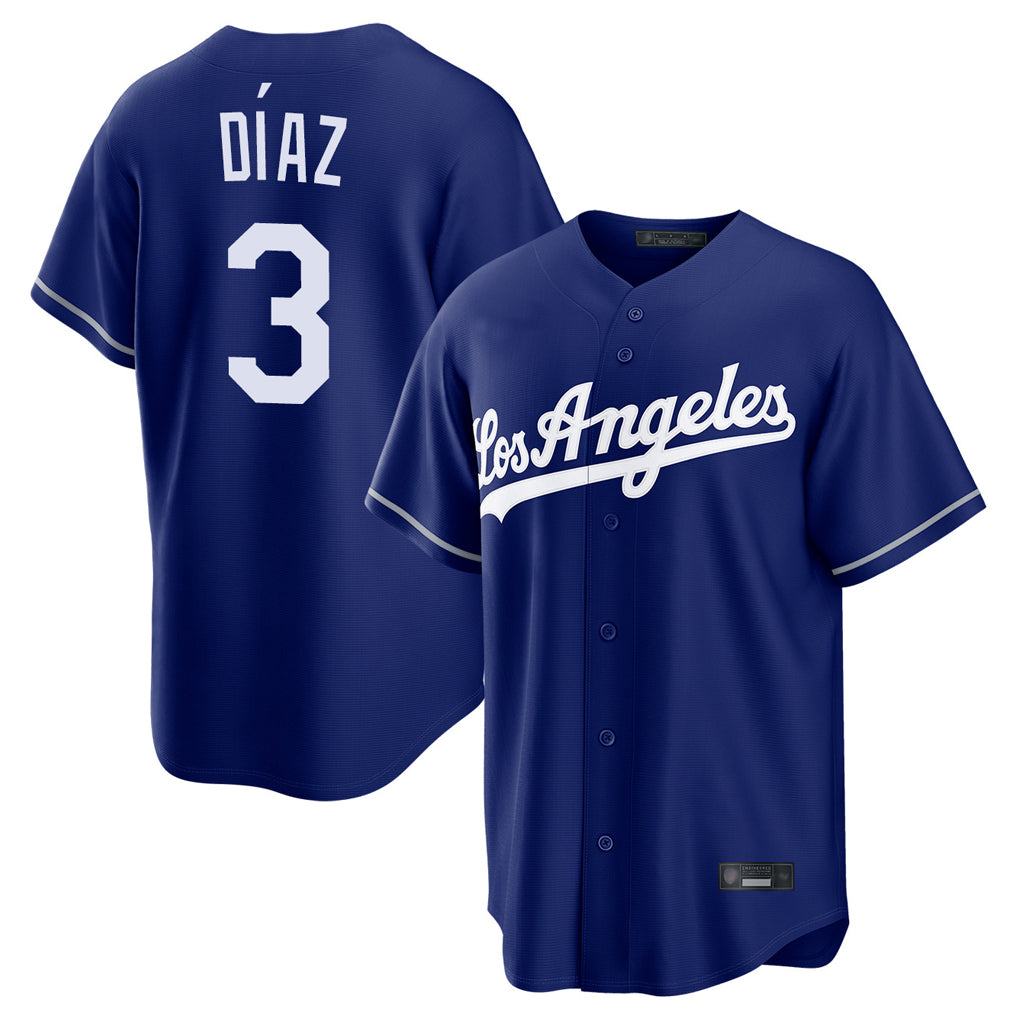 Kooe LA.Dodgers #3 Edwin D¨ªaz Player Royal Game Stitched Jerseys