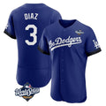 Kooe LA.Dodgers #3 Edwin D¨ªaz Player Royal World Series City Connect Elite Home Stitched Jerseys