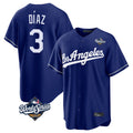 Kooe LA.Dodgers #3 Edwin D¨ªaz Player Royal World Series Game Stitched Jerseys