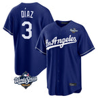 Kooe LA.Dodgers #3 Edwin D¨ªaz Player Royal World Series Game Stitched Jerseys