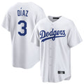 Kooe LA.Dodgers #3 Edwin D¨ªaz Player White Game Home Stitched Jerseys