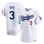 Kooe LA.Dodgers #3 Edwin D¨ªaz Player White Limited Home Stitched Jerseys