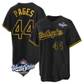 Kooe LA.Dodgers #44 Andy Pages Player Black Gold World Series Limited Home Stitched Jerseys