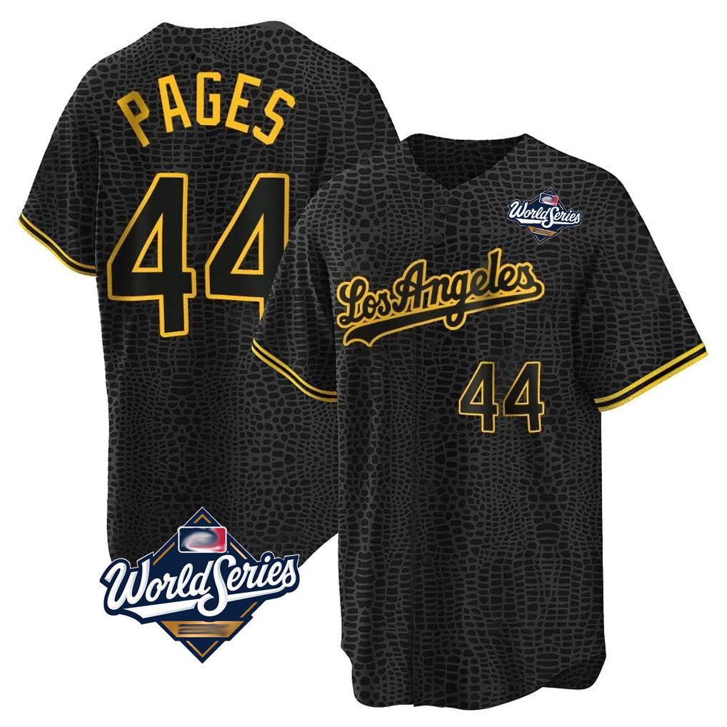 Kooe LA.Dodgers #44 Andy Pages Player Black Gold World Series Limited Home Stitched Jerseys