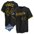 Kooe LA.Dodgers #44 Andy Pages Player Black Gold World Series Meet Limited Home Stitched Jerseys