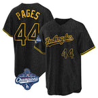 Kooe LA.Dodgers #44 Andy Pages Player Black Gold World Series Meet Limited Home Stitched Jerseys