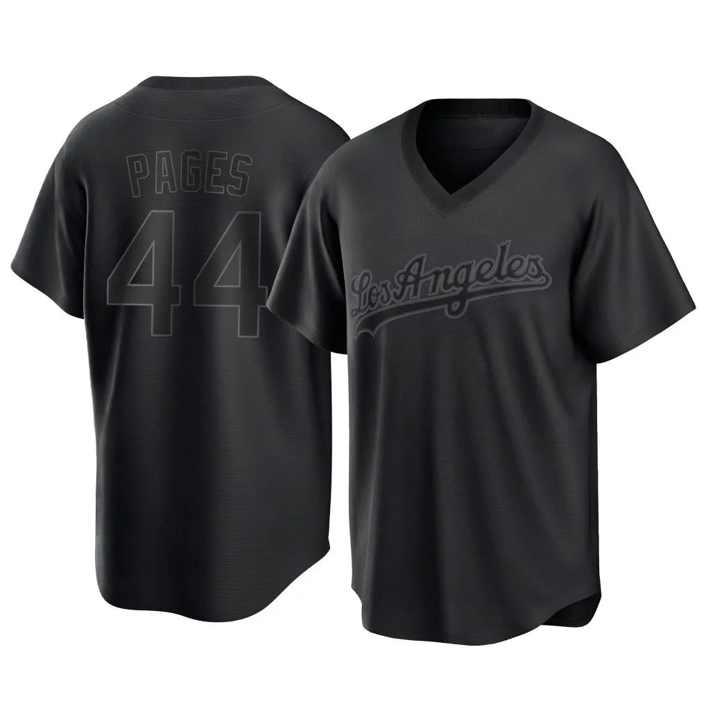 Kooe LA.Dodgers #44 Andy Pages Player Black Pitch Fashion T-shirt Stitched Jerseys