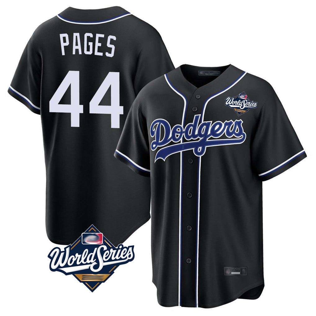 Kooe LA.Dodgers #44 Andy Pages Player Black World Series Carbon Limited Home Stitched Jerseys