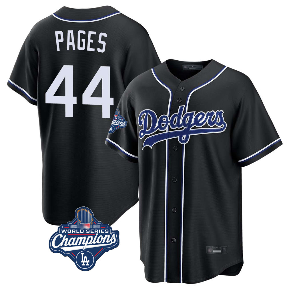 Kooe LA.Dodgers #44 Andy Pages Player Black World Series Meet Carbon Limited Home Stitched Jerseys