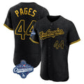 Kooe LA.Dodgers #44 Andy Pages Player Black World Series Meet Snake Skin City Limited Elite Home Stitched Jerseys