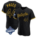 Kooe LA.Dodgers #44 Andy Pages Player Black World Series Meet Snake Skin City Limited Elite Home Stitched Jerseys