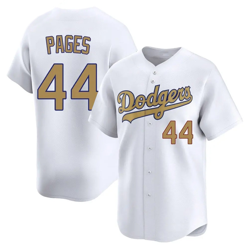 Kooe LA.Dodgers #44 Andy Pages Player Gold Collection Limited Home Stitched Jerseys