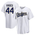 Kooe LA.Dodgers #44 Andy Pages Player Gold White 2026 Collection Stadium Game Stitched Jerseys