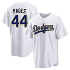 Kooe LA.Dodgers #44 Andy Pages Player Gold White 2026 Collection Stadium Game Stitched Jerseys