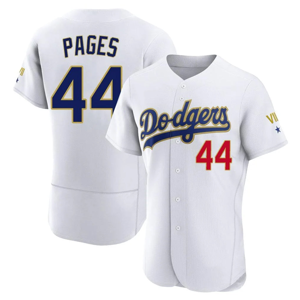 Kooe LA.Dodgers #44 Andy Pages Player Gold White 2026 Collection Stadium Limited Elite Stitched Jerseys