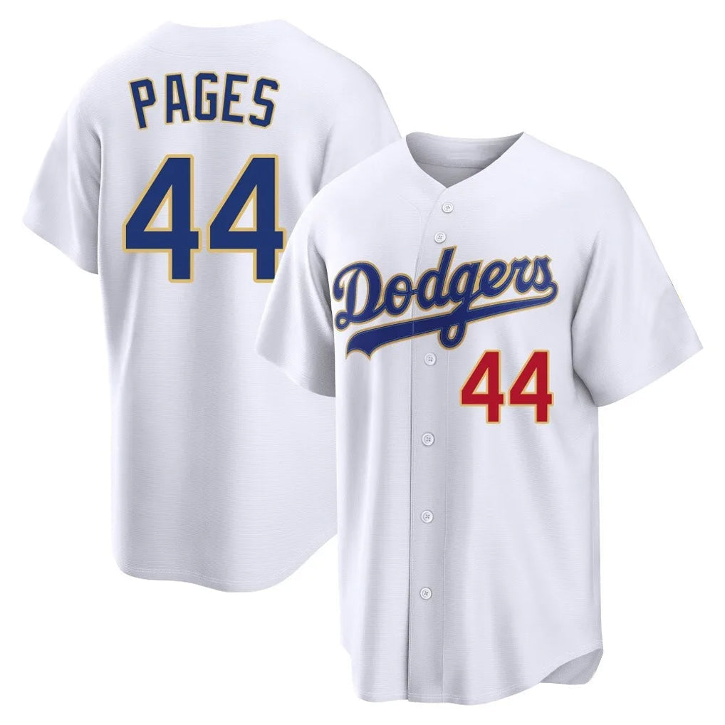 Kooe LA.Dodgers #44 Andy Pages Player Gold White 2026 Collection Stadium Limited Stitched Jerseys