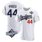 Kooe LA.Dodgers #44 Andy Pages Player Gold White World Series 2026 Collection Stadium Limited Elite Stitched Jerseys