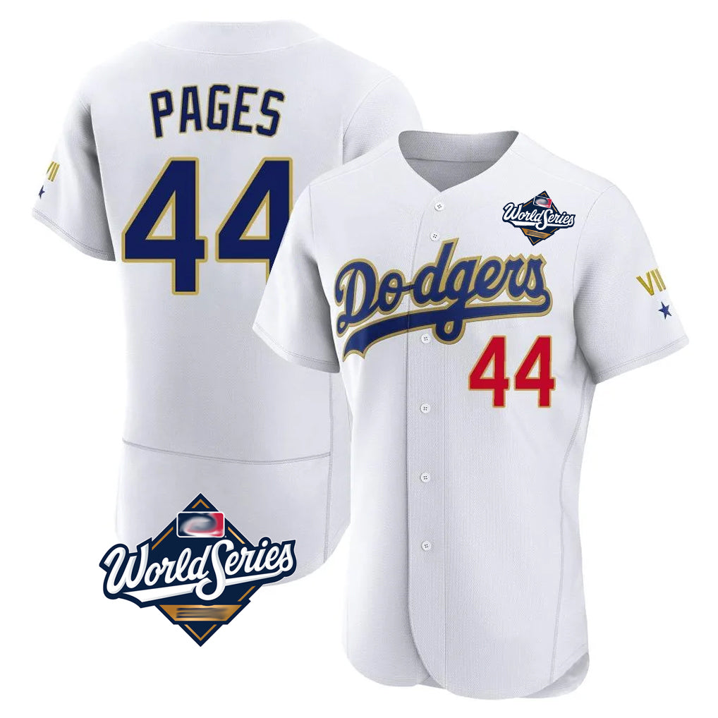 Kooe LA.Dodgers #44 Andy Pages Player Gold White World Series 2026 Collection Stadium Limited Elite Stitched Jerseys