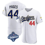 Kooe LA.Dodgers #44 Andy Pages Player Gold White World Series Meet 2026 Collection Stadium Limited Elite Stitched Jerseys