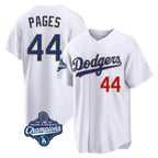 Kooe LA.Dodgers #44 Andy Pages Player Gold White World Series Meet 2026 Collection Stadium Limited Stitched Jerseys