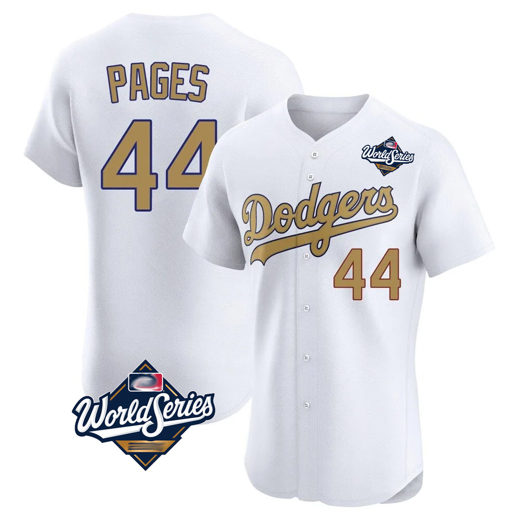 Kooe LA.Dodgers #44 Andy Pages Player Gold World Series Limited Elite Home Stitched Jerseys