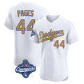 Kooe LA.Dodgers #44 Andy Pages Player Gold World Series Meet Limited Elite Home Stitched Jerseys