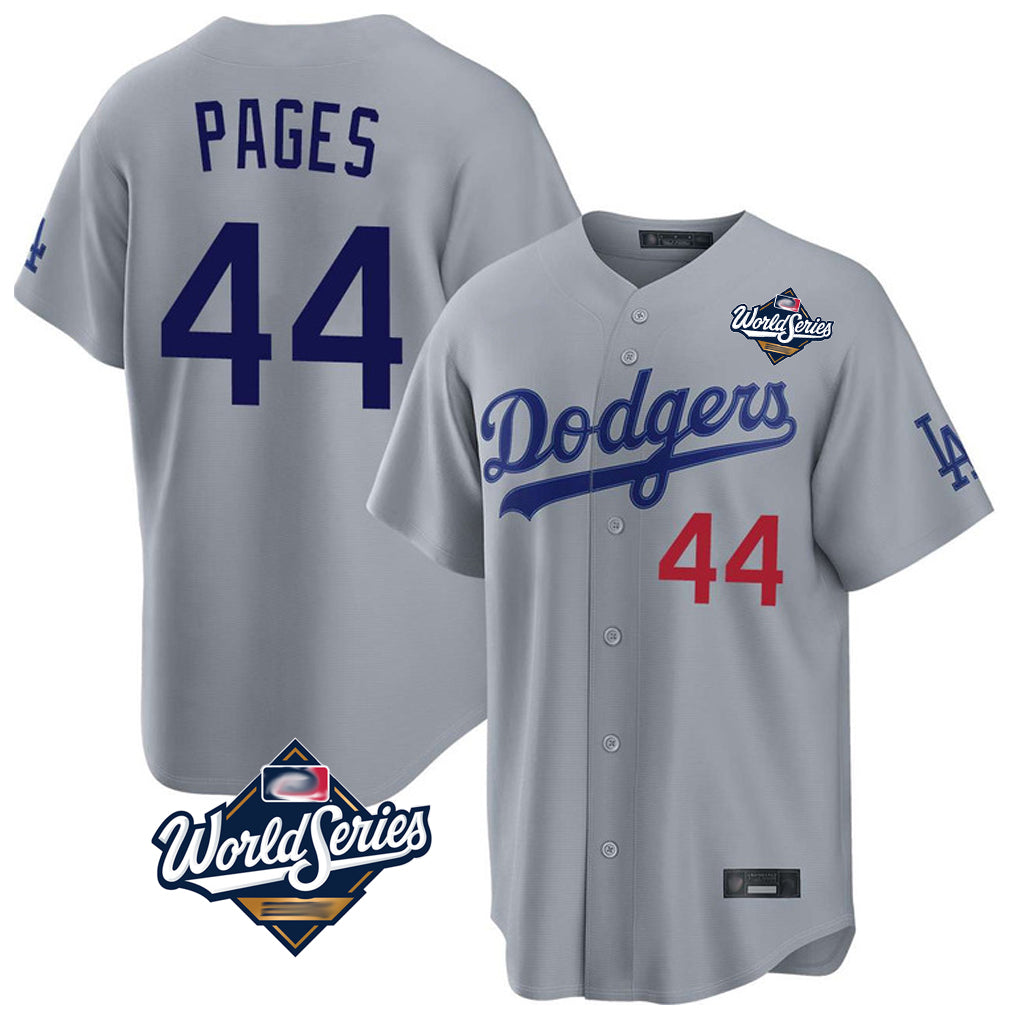 Kooe LA.Dodgers #44 Andy Pages Player Gray World Series Game Home Stitched Jerseys